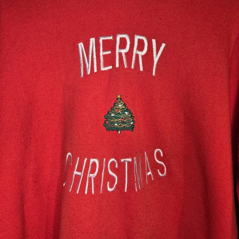 Hanes L/XL Premium Weight Red Christmas Sweatshirt [0253] - Picture 4 of 8